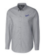 Kansas City Royals Cooperstown Cutter & Buck Stretch Oxford Mens Long Sleeve Dress Shirt Charcoal Mannequin