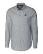 Tampa Bay Rays Cooperstown Cutter & Buck Stretch Oxford Mens Long Sleeve Dress Shirt Charcoal Mannequin