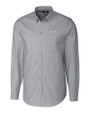 Milwaukee Brewers Cooperstown Cutter & Buck Stretch Oxford Mens Long Sleeve Dress Shirt Charcoal Mannequin