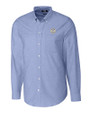 Milwaukee Brewers Cooperstown Cutter & Buck Stretch Oxford Mens Long Sleeve Dress Shirt French Blue Mannequin