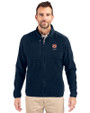 Auburn Tigers Alumni Cutter & Buck Cascade Eco Fleece Mens Full Zip Jacket Navy Blue Front