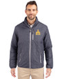 Seattle Mariners Cooperstown Cutter & Buck Rainier PrimaLoft®  Mens Big and Tall Eco Insulated Puffer Jacket Anthracite Melange Front