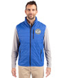 Milwaukee Brewers Cooperstown Cutter & Buck Rainier PrimaLoft® Mens Big and Tall Eco Insulated Full Zip Puffer Vest Royal Front