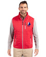 Montreal Expos Cooperstown Cutter & Buck Rainier PrimaLoft® Mens Big and Tall Eco Insulated Full Zip Puffer Vest Red Front