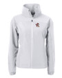 Louisville Cardinals College Vault Cutter & Buck Charter Eco Recycled Womens Full-Zip Jacket Polished Medium Gray Mannequin