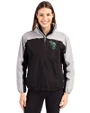 Athletics Cooperstown Cutter & Buck Charter Eco Recycled Womens Anorak Jacket Black/Polished Front