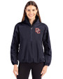 Washington Nationals Cooperstown Cutter & Buck Charter Eco Recycled Womens Anorak Jacket Navy Blue Front