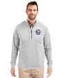 Penn State Nittany Lions College Vault Cutter & Buck Adapt Eco Knit Heather Mens Quarter Zip Pullover Polished Heather Front