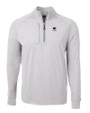 Penn State Nittany Lions Alumni Cutter & Buck Adapt Eco Knit Heather Mens Quarter Zip Pullover Polished Heather Mannequin