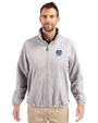 North Carolina Tar Heels Alumni Cutter & Buck Charter Eco Recycled Mens Full-Zip Jacket Polished Medium Gray Front