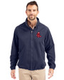 Boston Red Sox Cooperstown Cutter & Buck Charter Eco Recycled Mens Full-Zip Jacket Navy Blue Front