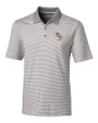 Florida State Seminoles Alumni Cutter & Buck Forge Tonal Stripe Stretch Mens Big and Tall Polo Polished Medium Gray Mannequin