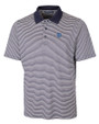 North Carolina Tar Heels Alumni Cutter & Buck Forge Tonal Stripe Stretch Mens Big and Tall Polo Liberty Navy Mannequin