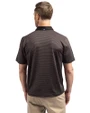 Alabama Crimson Tide Alumni Cutter & Buck Virtue Eco Pique Micro Stripe Recycled Mens Big & Tall Polo Black/Elemental Grey Back