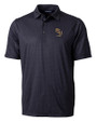 Florida State Seminoles Alumni Cutter & Buck Pike Double Dot Print Stretch Mens Big and Tall Polo Black Mannequin