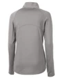 Penn State Nittany Lions Alumni Cutter & Buck Adapt Eco Knit Stretch Recycled Womens Half Zip Pullover Polished Medium Gray Mannequin Back