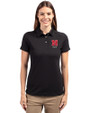 Nebraska Cornhuskers Alumni Cutter & Buck Advantage Eco Tri-Blend Pique Womens Polo Black Front