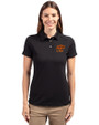 Oklahoma State Cowboys Alumni Cutter & Buck Advantage Eco Tri-Blend Pique Womens Polo Black Front