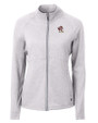 Louisville Cardinals College Vault Cutter & Buck Adapt Eco Knit Heather Recycled Womens Full Zip Polished Heather Mannequin
