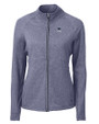 Penn State Nittany Lions Alumni Cutter & Buck Adapt Eco Knit Heather Recycled Womens Full Zip Navy Blue Heather Mannequin