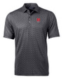 Nebraska Cornhuskers Alumni Cutter & Buck Pike Banner Print Stretch Mens Big & Tall Polo Black Mannequin