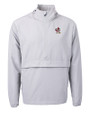 Louisville Cardinals College Vault Cutter & Buck Charter Eco Recycled Mens Anorak Jacket Polished Medium Gray Mannequin