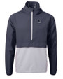 Penn State Nittany Lions Alumni Cutter & Buck Charter Recycled Packable Mens Half Zip Anorak Jacket Navy Blue/Polished Mannequin