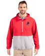 St. Louis Cardinals Cooperstown Cutter & Buck Charter Eco Recycled Mens Anorak Jacket Red/Polished Front