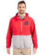 Toronto Blue Jays Cooperstown Cutter & Buck Charter Eco Recycled Mens Anorak Jacket Red/Polished Front