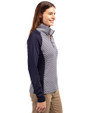 Penn State Nittany Lions Alumni Cutter & Buck Forge Tonal Stripe Stretch Half Zip Womens Top Liberty Navy Side