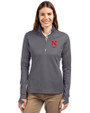 Nebraska Cornhuskers Alumni Cutter & Buck Traverse Stretch Eco Quarter Zip Womens Pullover Elemental Grey Front