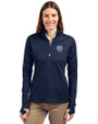 North Carolina Tar Heels Alumni Cutter & Buck Traverse Stretch Eco Quarter Zip Womens Pullover Liberty Navy Front