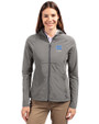 North Carolina Tar Heels Alumni Cutter & Buck Adapt Eco Knit Hybrid Recycled Womens Full Zip Jacket Elemental Grey Front