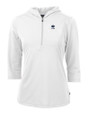 Penn State Nittany Lions Alumni Cutter & Buck Virtue Eco Pique Recycled Half Zip Pullover Womens Hoodie White Mannequin