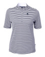 Penn State Nittany Lions Alumni Cutter & Buck Virtue Eco Pique Stripe Recycled Womens Top Navy Blue Mannequin