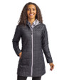Cutter & Buck Rainier PrimaLoft®  Womens Eco Insulated Hooded Long Coat BL_PRO_HG 1