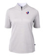 Montreal Expos Cooperstown Cutter & Buck Virtue Eco Pique Stripe Recycled Womens Top POL_MANN_HG 1