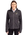 Missouri Tigers Alumni Cutter & Buck Mainsail Full Zip Hooded Womens Jacket Charcoal Heather Front
