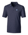 North Carolina Tar Heels Alumni Cutter & Buck Forge Pencil Stripe Stretch Mens Polo Liberty Navy Mannequin