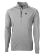 Penn State Nittany Lions Alumni Cutter & Buck Adapt Eco Knit Stretch Recycled Mens Quarter Zip Pullover Polished Medium Gray Mannequin