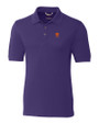 Clemson Tigers Alumni Cutter & Buck Advantage Eco Tri-Blend Pique Mens Polo College Purple Mannequin