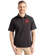 Nebraska Cornhuskers Alumni Cutter & Buck Virtue Eco Pique Recycled Mens Polo Black Front
