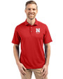 Nebraska Cornhuskers Alumni Cutter & Buck Virtue Eco Pique Recycled Mens Polo Red Front