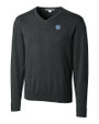 North Carolina Tar Heels Alumni Cutter & Buck Lakemont Tri-Blend Mens V-Neck Pullover Sweater Charcoal Heather Mannequin