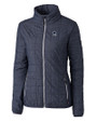 Penn State Nittany Lions Alumni Cutter & Buck Rainier PrimaLoft®  Womens Eco Insulated Full Zip Puffer Jacket Anthracite Melange Mannequin