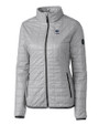 Penn State Nittany Lions Alumni Cutter & Buck Rainier PrimaLoft®  Womens Eco Insulated Full Zip Puffer Jacket Polished Medium Gray Mannequin
