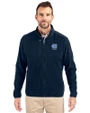North Carolina Tar Heels Alumni Cutter & Buck Cascade Eco Sherpa Mens Big & Tall Fleece Jacket Navy Blue Front