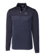 Penn State Nittany Lions Alumni Cutter & Buck Traverse Stretch Eco Stripe Quarter Zip Mens Pullover Liberty Navy Mannequin