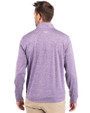 Clemson Tigers Alumni Cutter & Buck Stealth Heathered Quarter Zip Mens Pullover College Purple Back
