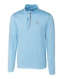 North Carolina Tar Heels Alumni Cutter & Buck Stealth Heathered Quarter Zip Mens Pullover Atlas Light Blue Mannequin
